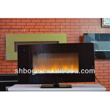 36" wall hanging curved led fireplace wall (with stand)